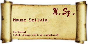 Mausz Szilvia névjegykártya